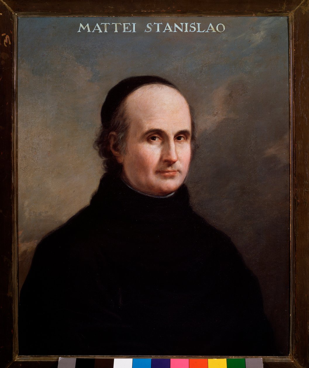 Porträtt av Stanislao Mattei (1750-1825) italiensk kompositör Anonym målning. 1700-talets Bologna, medborgarmusikaliskt museum av Unknown artist
