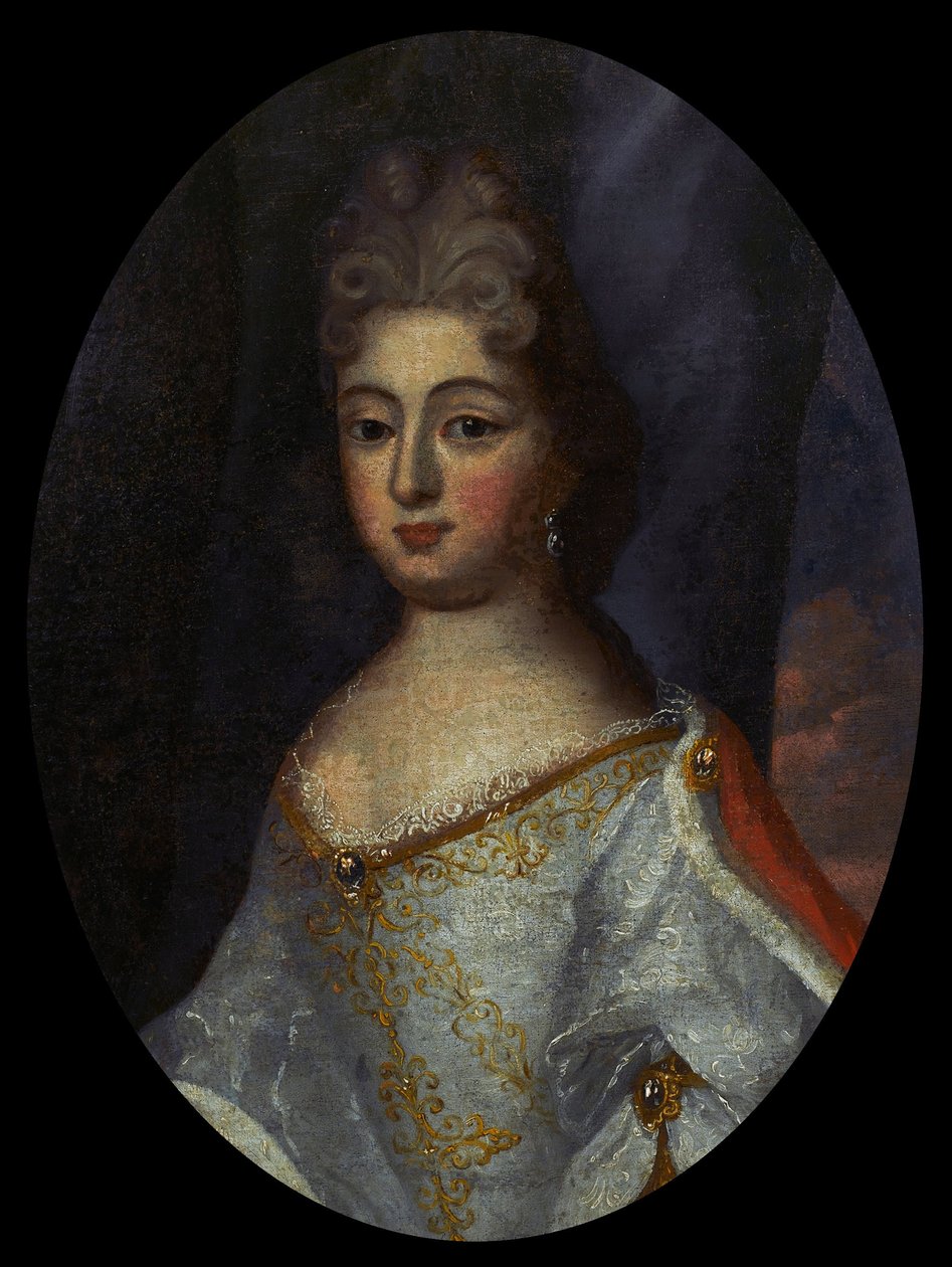 Porträtt av Theresa Kunegunda Sobieska (1676-1730) (Therese Cunégonde Sobieska) - Anonym - Slutet av 1600-talet. - Olja på duk - 47x38 - Wilanow Palace Museum av Unknown artist