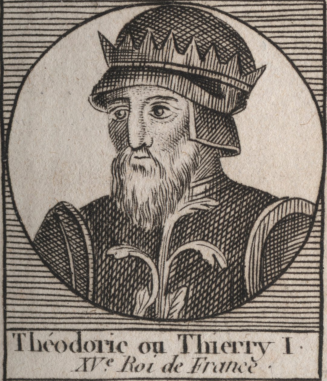 Porträtt av Thierry III av Unknown artist