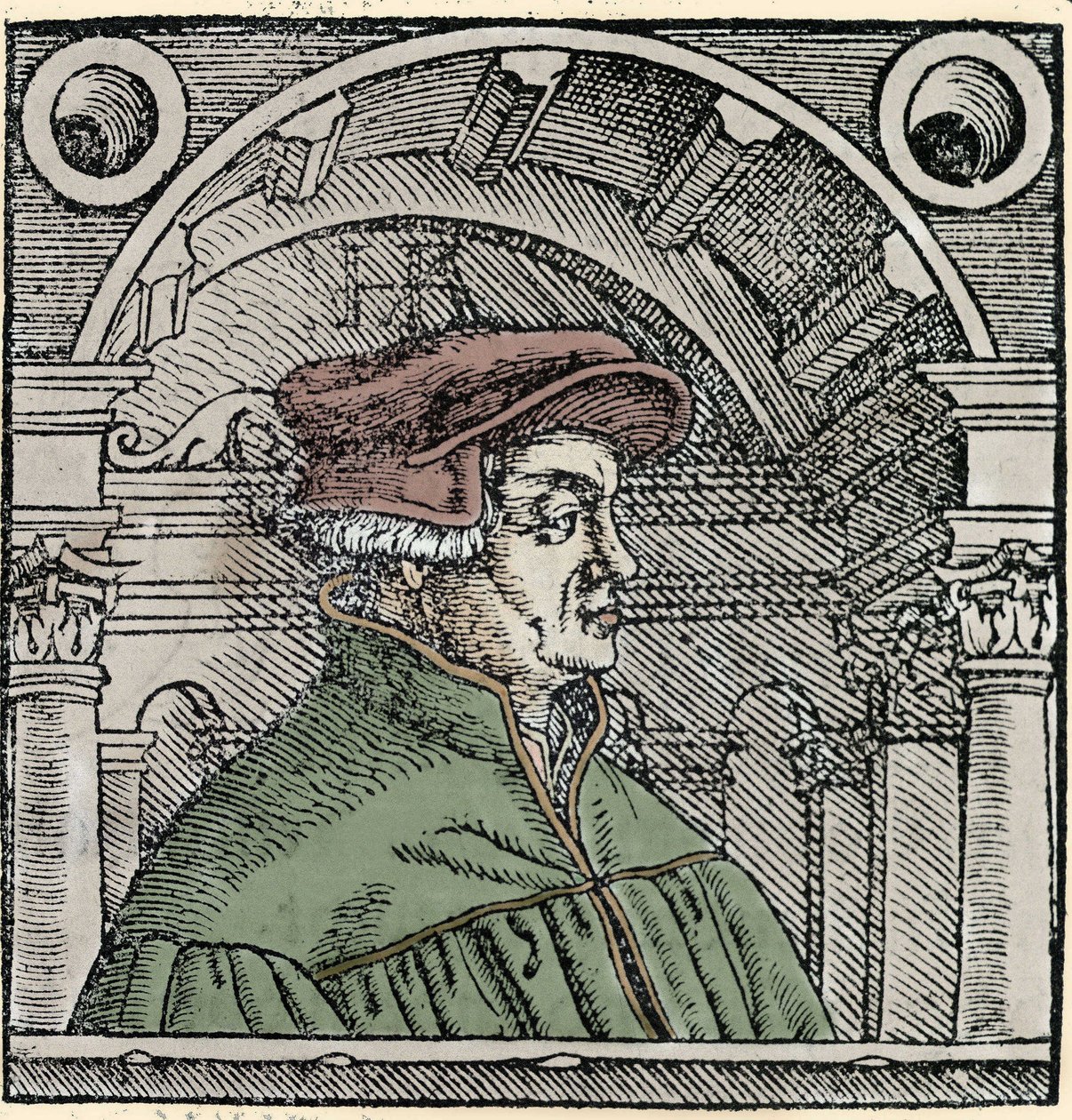 Porträtt av Ulrich Zwingli (1484 - 1531), schweizisk religiös reformator. av Unknown artist