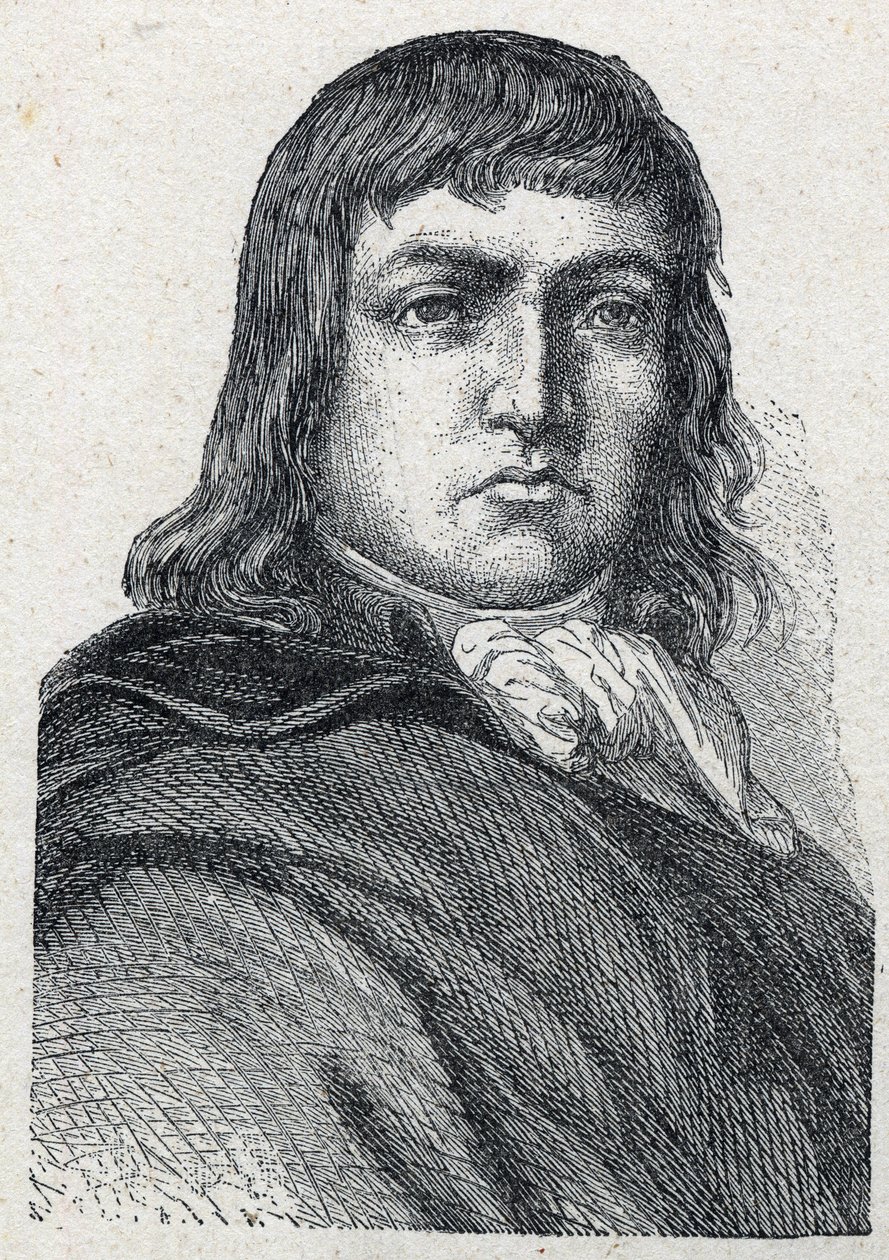 Porträtt av Vincent de Tinteniac (Chevalier) (1764-1795) general chouan. av Unknown artist