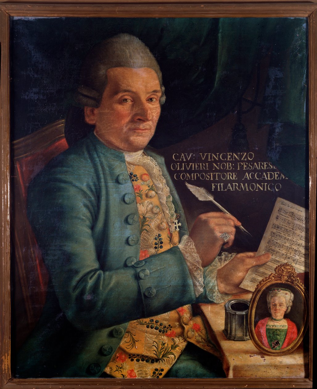 Porträtt av Vincenzo Olivieri, italiensk kompositör (målning av Unknown artist