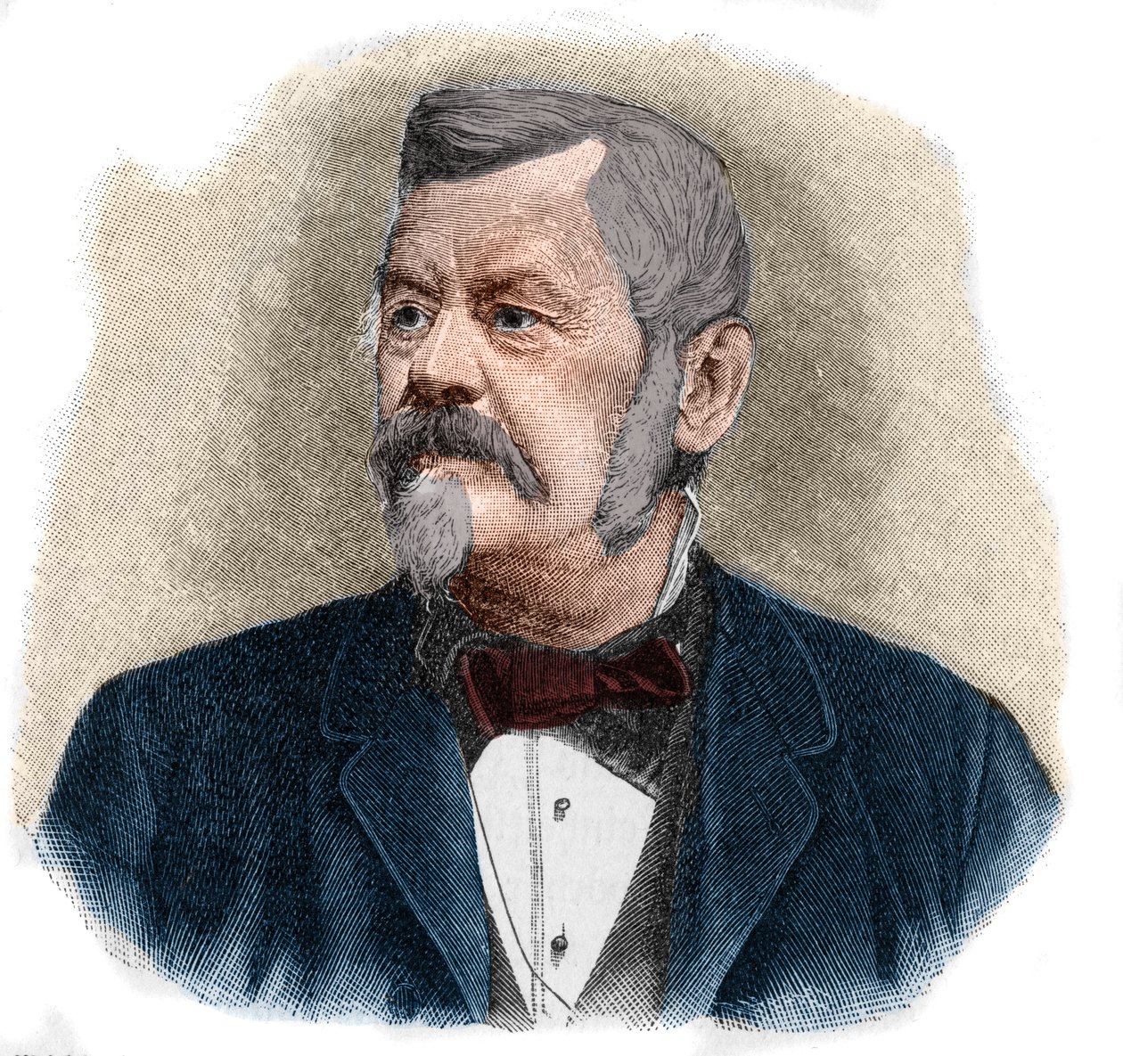 Porträtt av Wilhelm Jordan (1842-1899) tysk geodesist. av Unknown artist