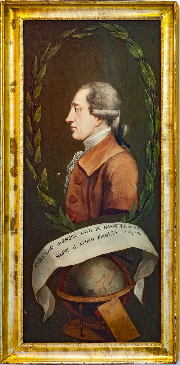 Porträtt av William Herschel, Astronomiska observatoriet "Giuseppe Piazzi", Pisana Tower av Unknown artist