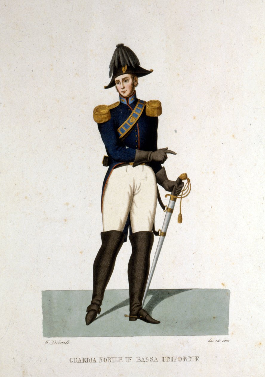 Porträtt av en medlem av Vatikanstatens adliga garde. av Unknown artist
