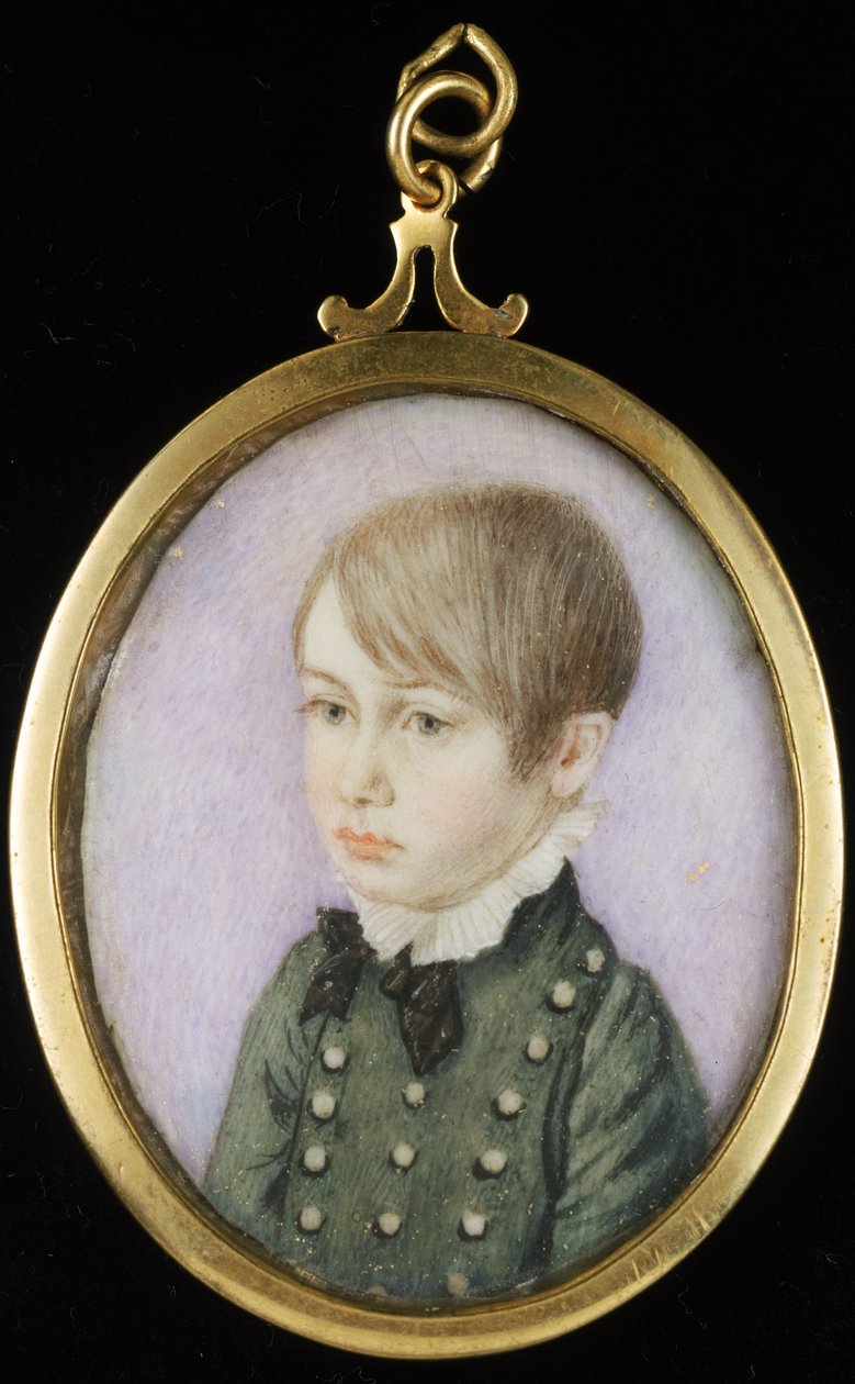 Porträtt av en ung pojke, tidigare trodd vara Horatio Nelson, ca 1810 (akvarell, elfenben, papper) av Unknown artist