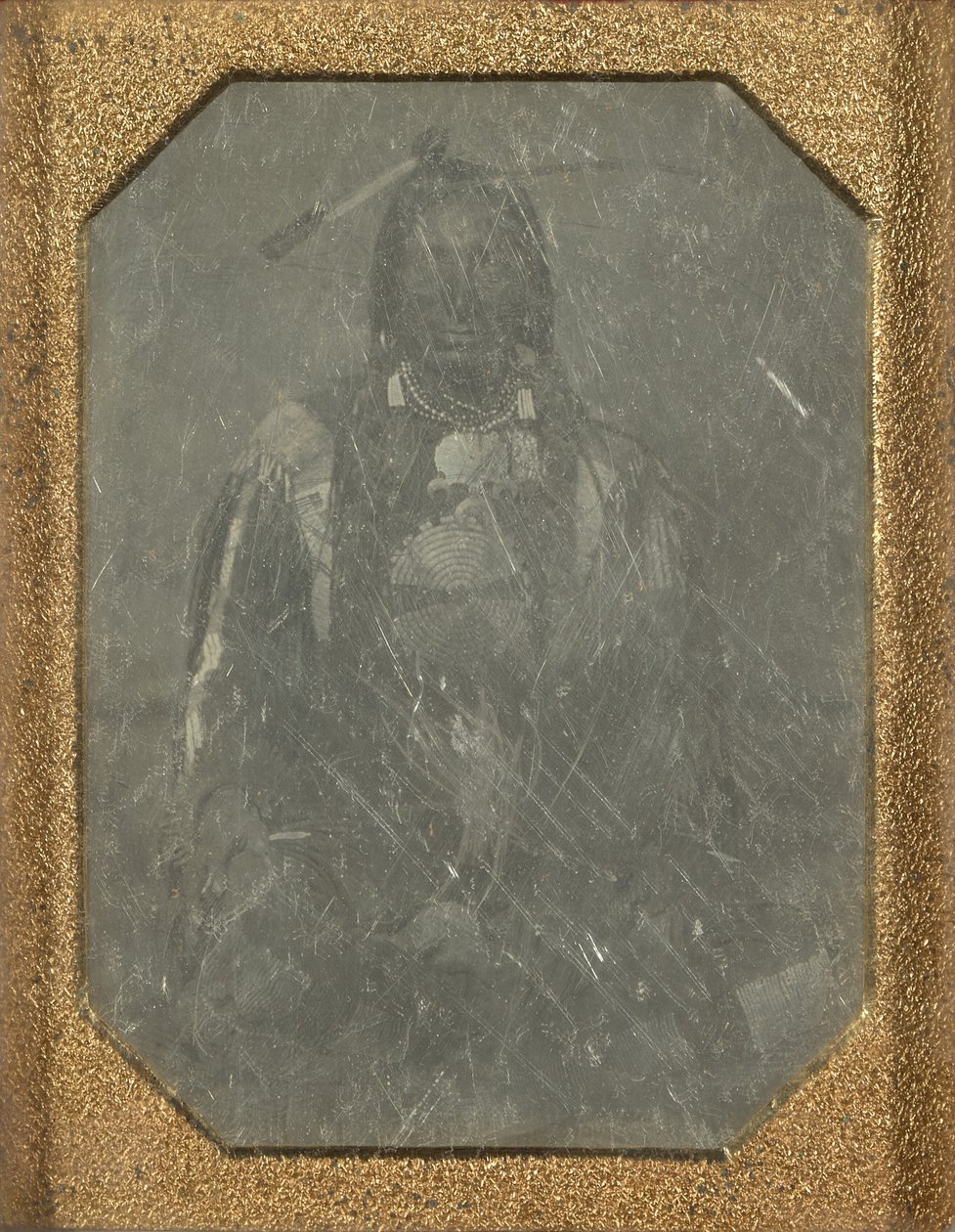 [Porträtt av en amerikansk indiansk man] av Unknown artist