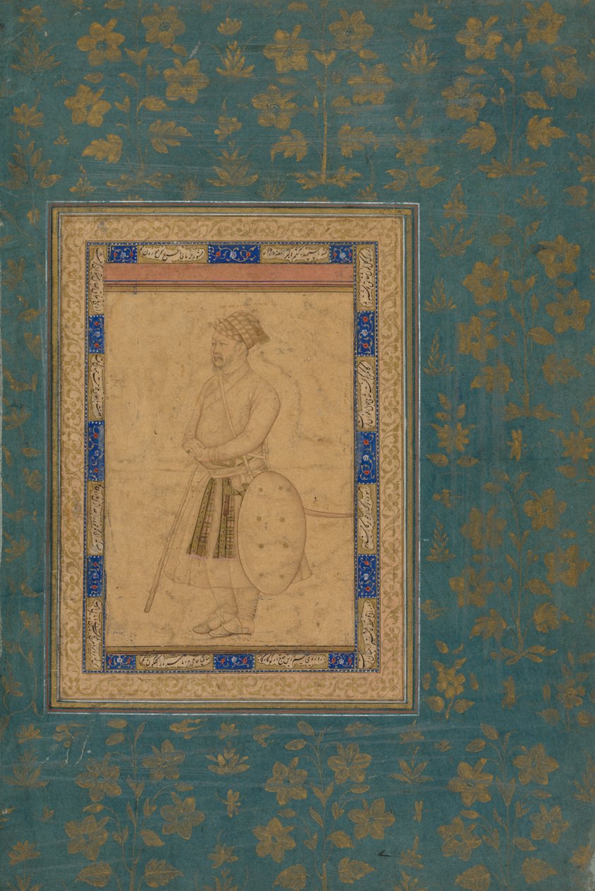 Porträtt av en oidentifierad adelsman från Shah Jahans hov av Unknown artist