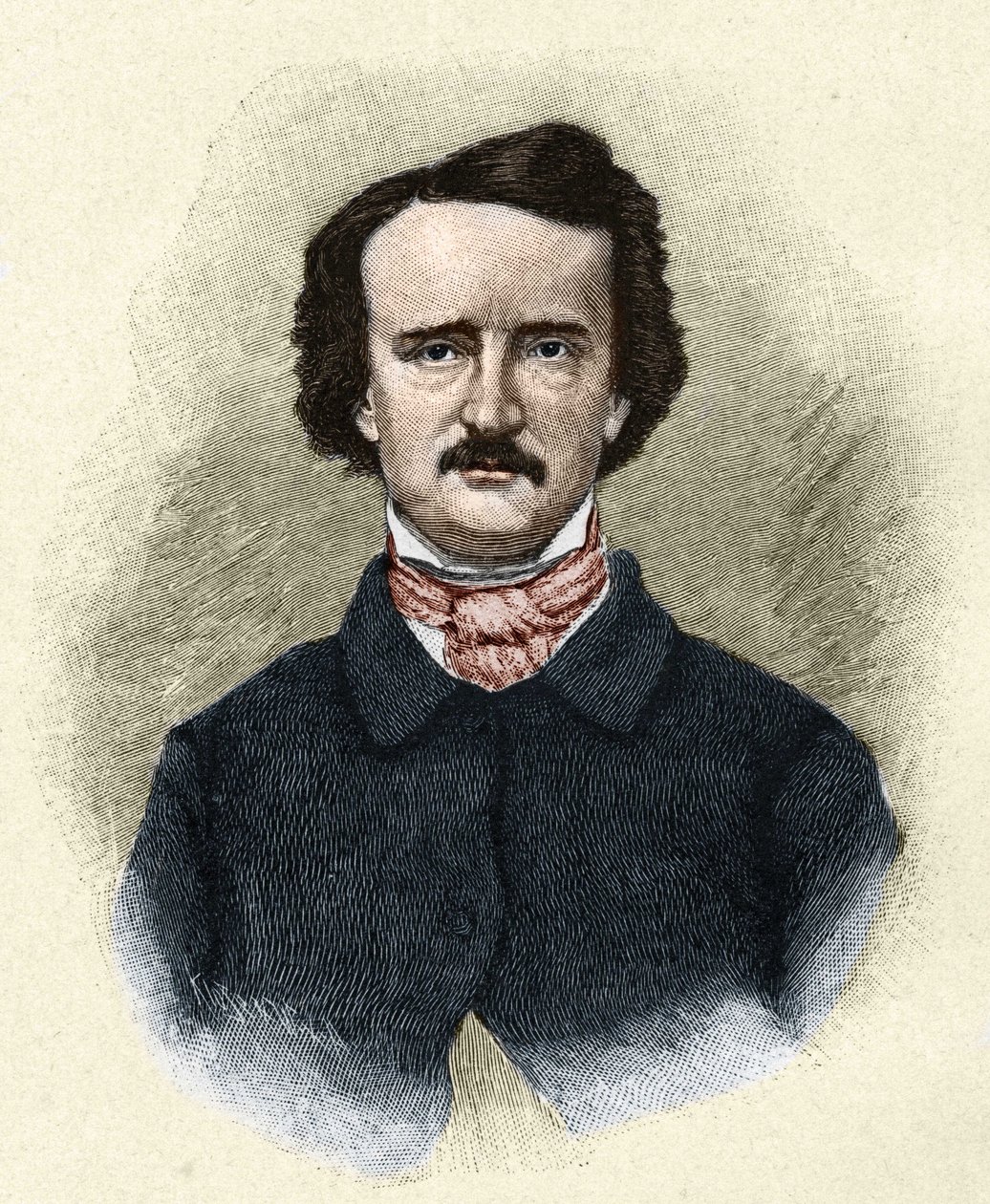Porträtt av den amerikanske författaren Edgar Allan Poe (1809 - 1849). av Unknown artist