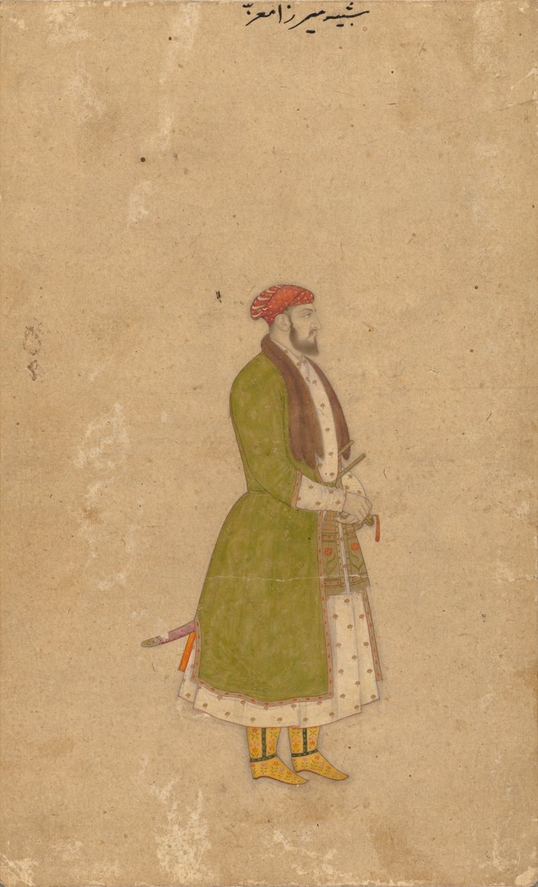Porträtt av hovmästaren Mirza Muizz av Unknown artist