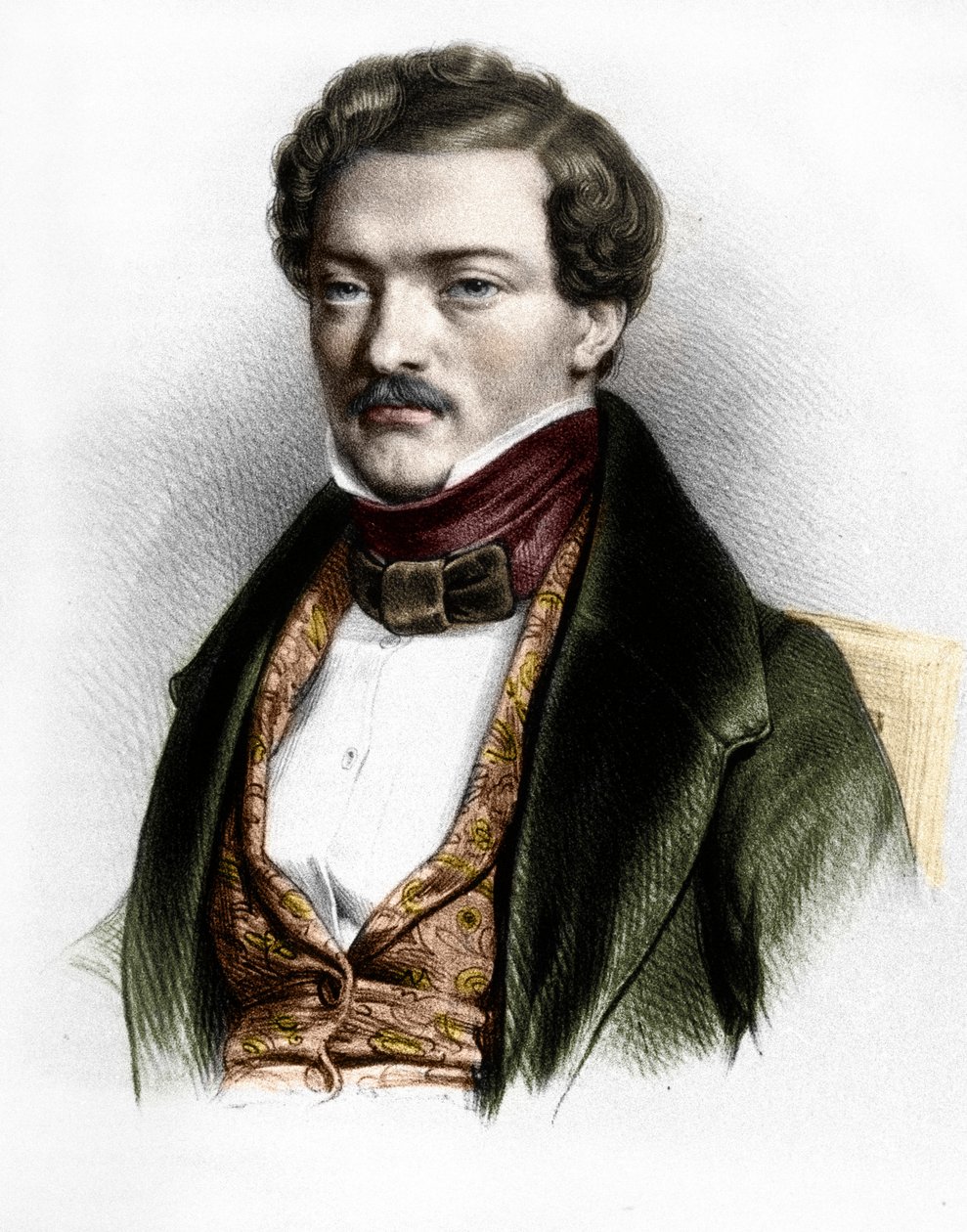 Porträtt av den franske tenoren Gilbert-Louis Duprez av Unknown artist