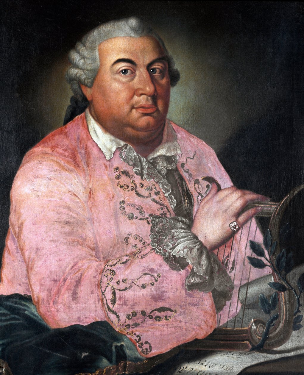 Porträtt av den italienske kompositören Niccolo Jommelli (1714 -1774) Anonym målning. 1760 runt Bologna, Civic Museum och Music Library av Unknown artist