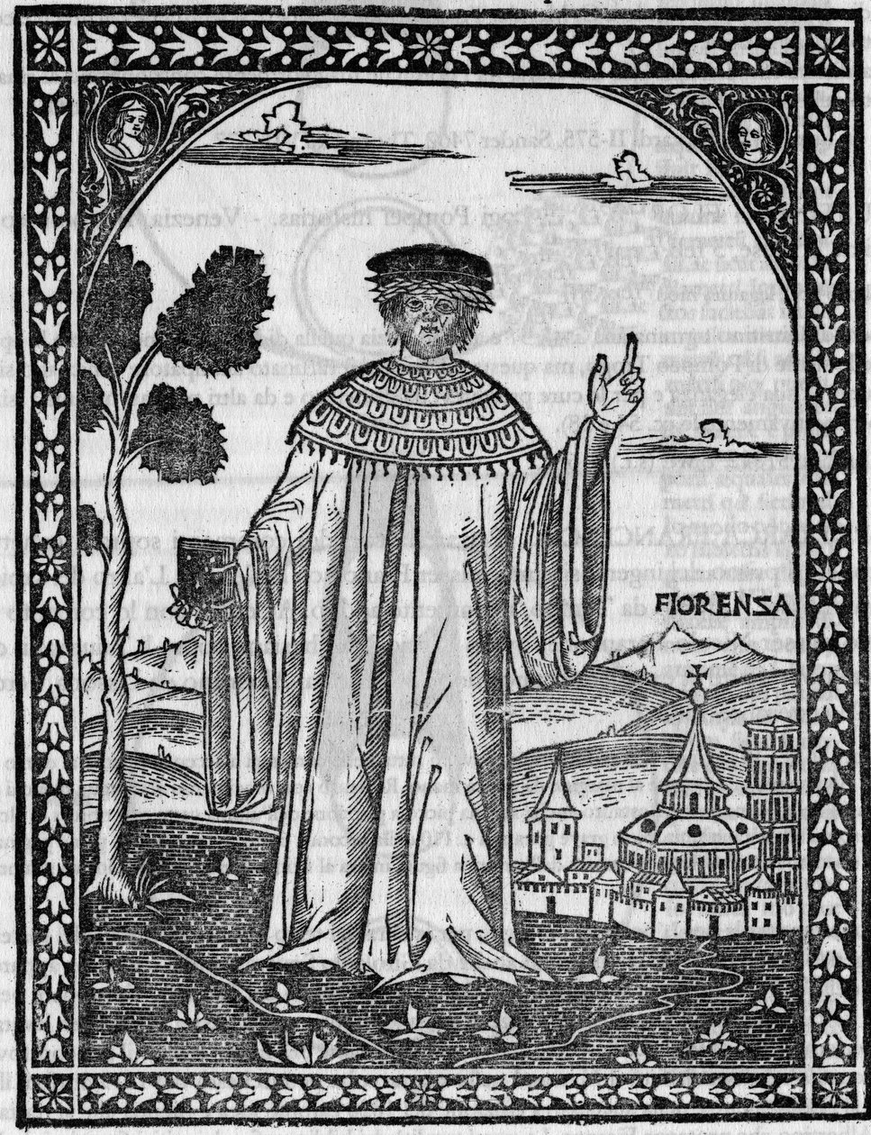 Porträtt av den italienska poeten Francesco Petrarch (Petrarch av Unknown artist