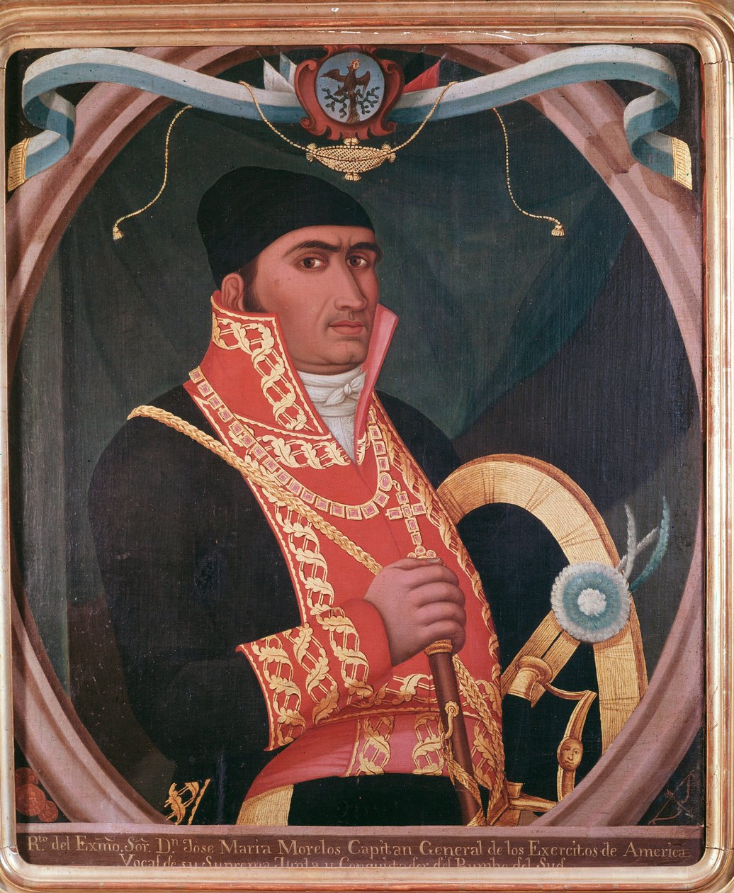 Porträtt av den mexikanska patrioten Maria Morelos (1765-1815) Anonym målning - 1800-talets Mexico City, National Historical Museum, Chateau de Chapultepec av Unknown artist