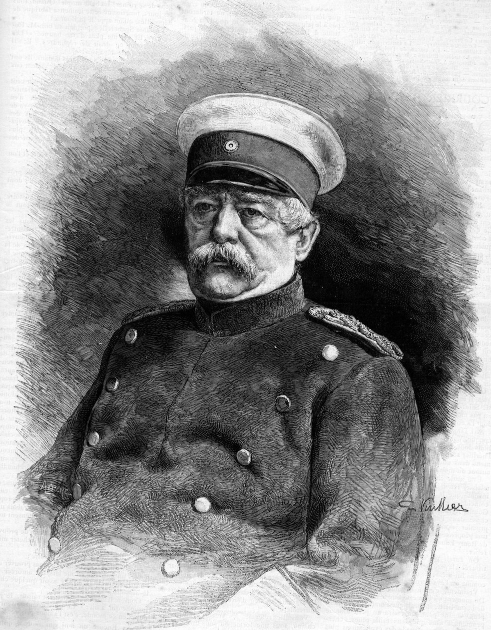 Porträtt av prinsen av Bismarck (1815 - 1898). av Unknown artist
