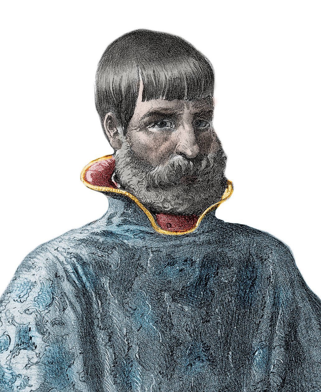 Porträtt av den spanske conquistadoren Juan Ponce de Leon (1460-1521), upptäcktsresande av Florida - Porträtt av Juan Ponce de Leon - spansk upptäcktsresande av Unknown artist