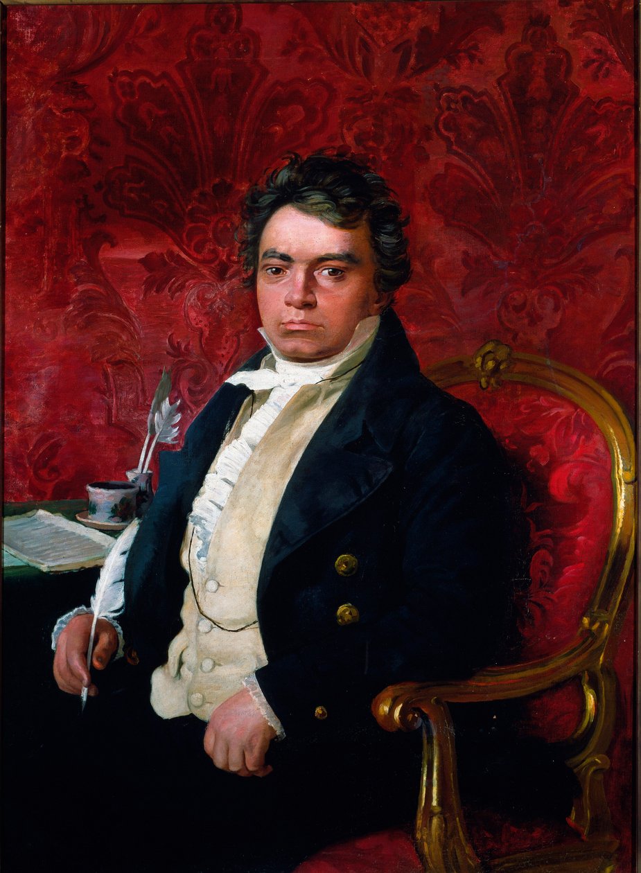Porträtt av kompositören Ludwig van Beethoven av Unknown artist