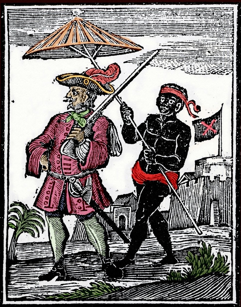 Porträtt av piraten Henry Every (gravyr) av Unknown artist