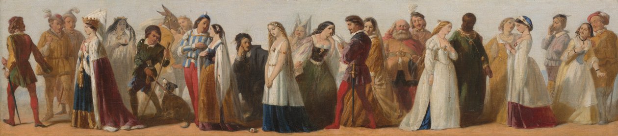 Procession av karaktärer från Shakespeares pjäser av Unknown artist