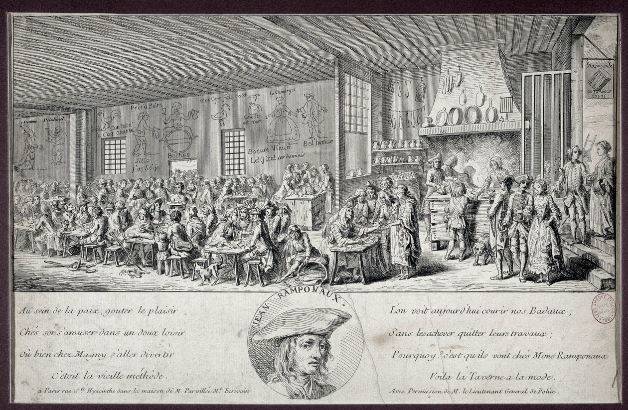 Ramponaux taverna Denna populära kabaré grundades av Jean Ramponaux (Ramponneau eller Ramponeau av Unknown artist