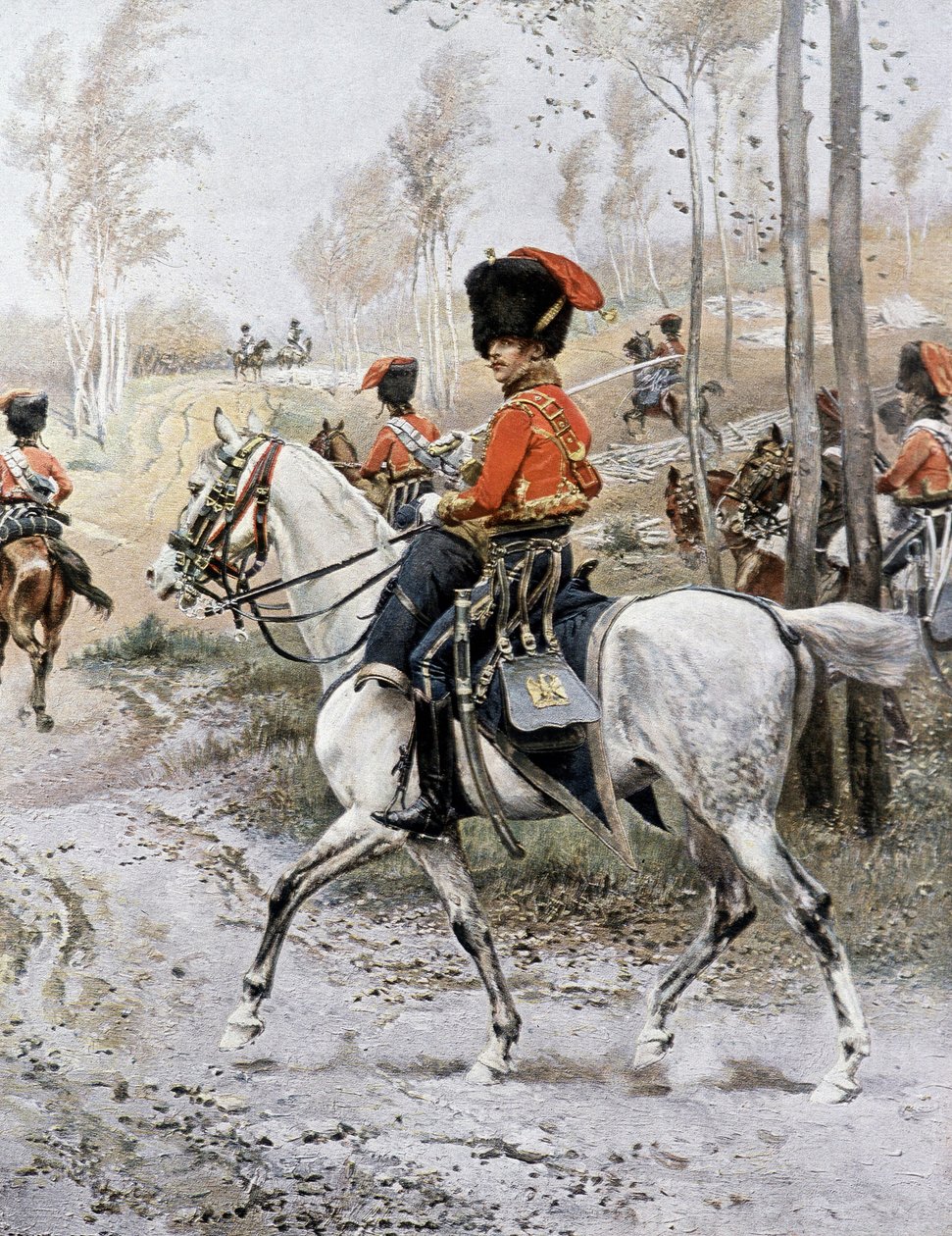 Regementet hästjägare av Unknown artist