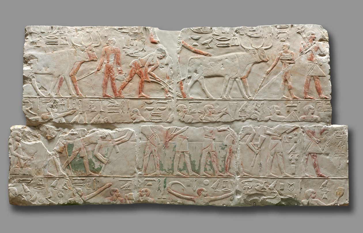 Relief av jordbruksscener av Unknown artist