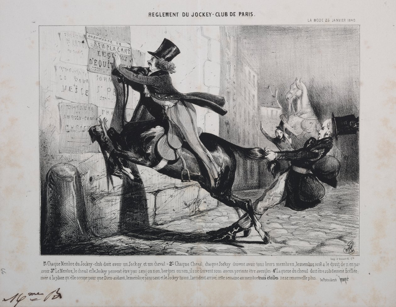 Regler för Jockey Club de Paris: Varje medlem i Jockey Club måste ha en Jockey och en häst... av Unknown artist