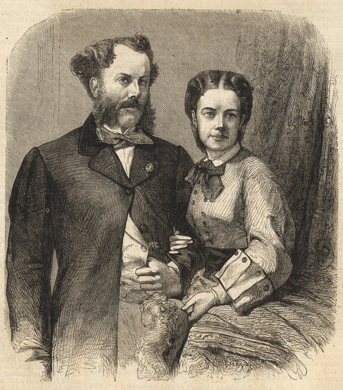 Richard Klemens von Metternich (1829-1895) och Pauline Metternich (Pauline Clementine Marie Walburge, grevinna Sandor von Szlavnicza - Prinsessan av Metternich-Winneburg zu Beilstein) (1836-1921) - The Illustrous Universe of 1864 av Unknown artist