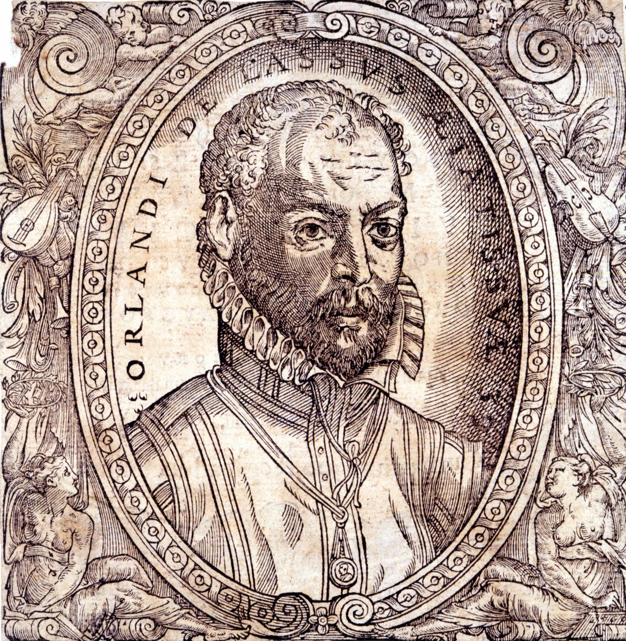 Roland de Lassus. (Orlando di Lasso) 1532-1594 fransk-flamländsk kompositör av Unknown artist