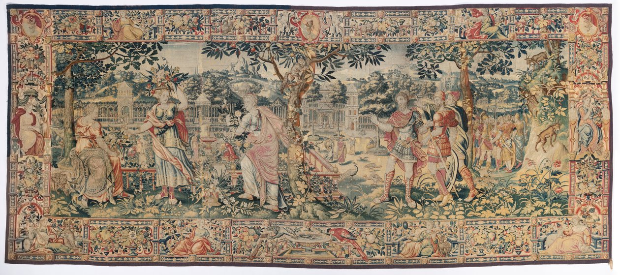 Romarna beundrar de sabinska kvinnorna av Unknown artist