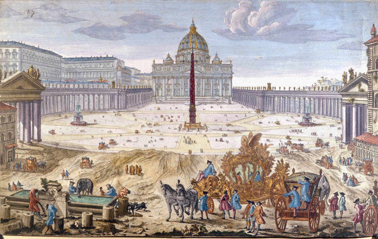 Rom, Petersplatsen i början av 1700-talet. av Unknown artist