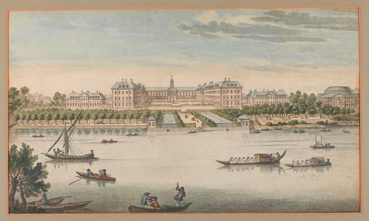 Royal Hospital Chelsea, View from the River, 1750 ca av Unknown