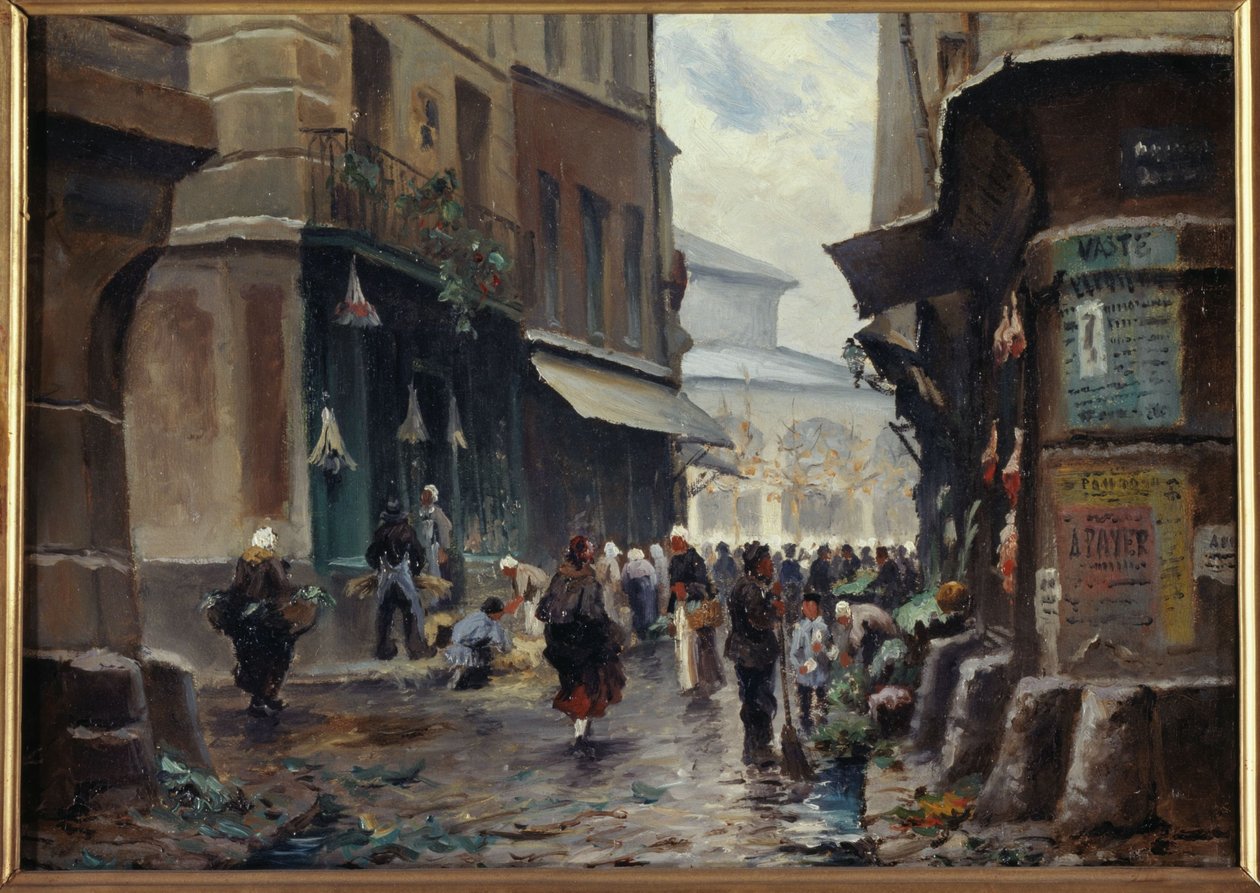 Rue Pirouette, omkring 1880, nuvarande 1:a arrondissementet, mellan 1875 och 1885 (målning) av Unknown artist
