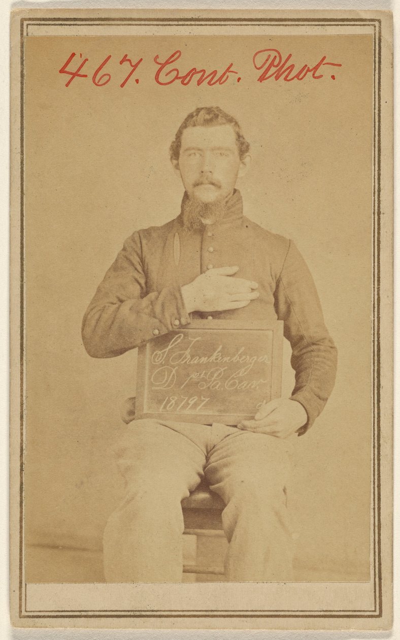 [S. Frankenberger D. 1st Pa. Cav. 18797, offer från inbördeskriget] av Unknown artist