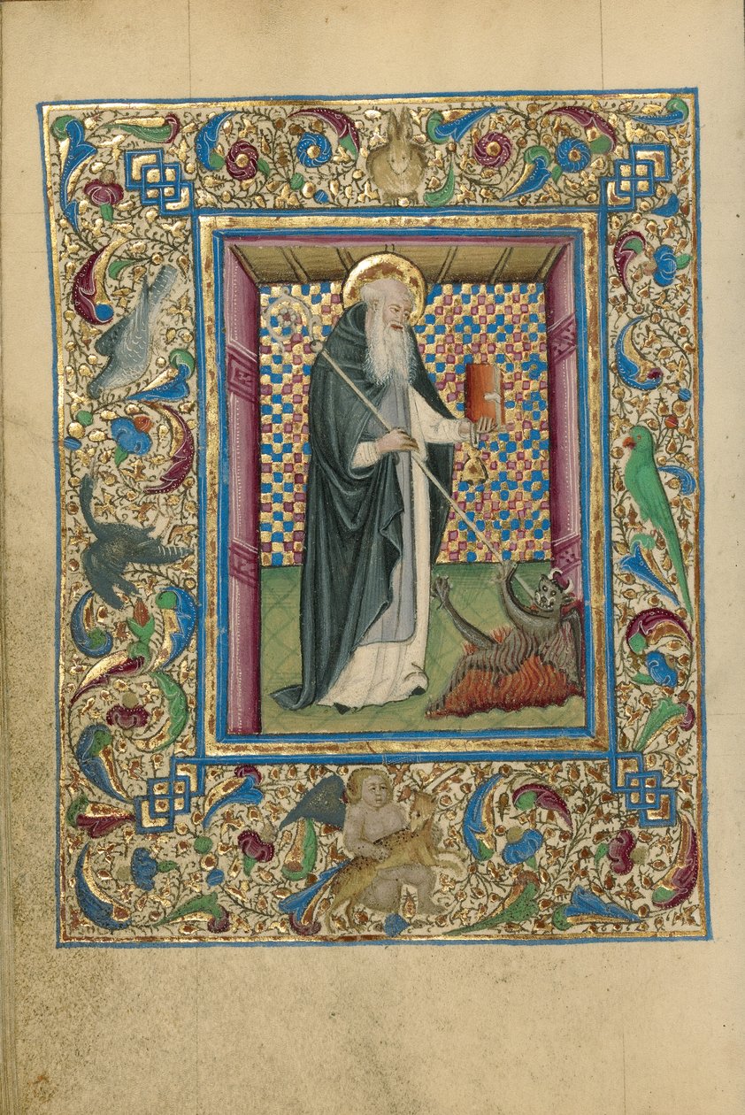 Sankt Antonius håller fast en djävul av Unknown artist
