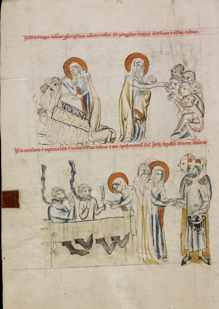 Sankt Hedwig tar hand om de sjuka; Sankt Hedwig tar hand om fångar av Unknown artist
