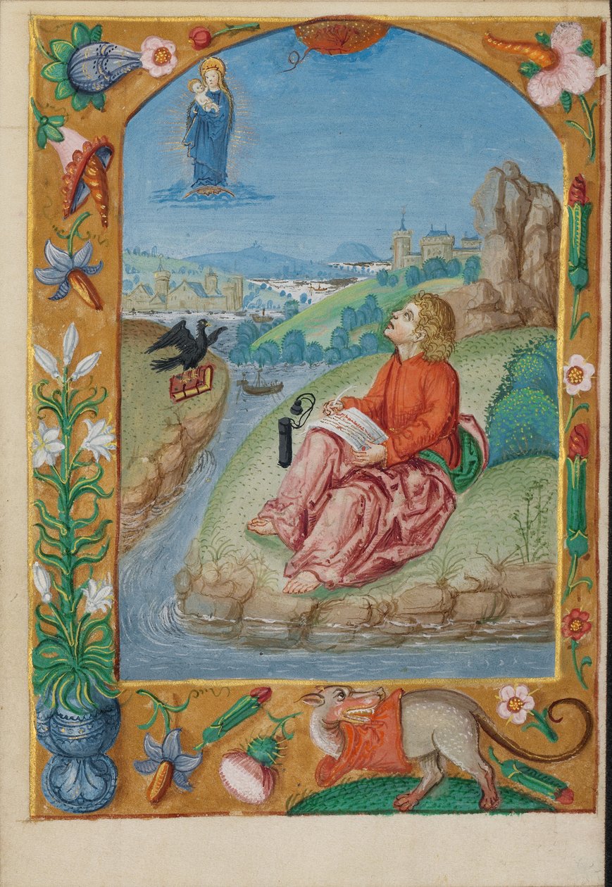 Sankt Johannes på Patmos av Unknown artist