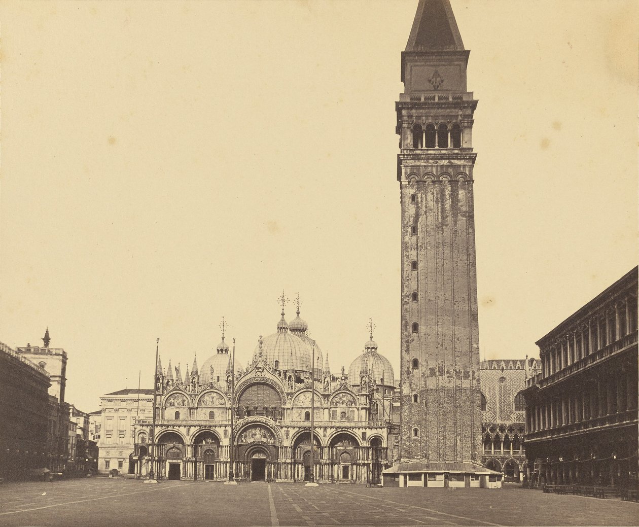 [Markuskyrkan och Campanile] av Unknown artist