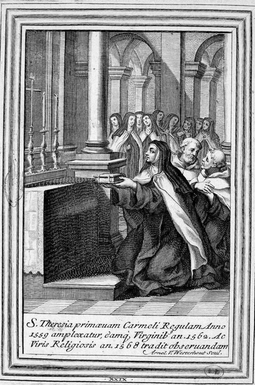 Heliga Therese av Jesus eller heliga Therese av Avila (1515-1582) ber. av Unknown artist