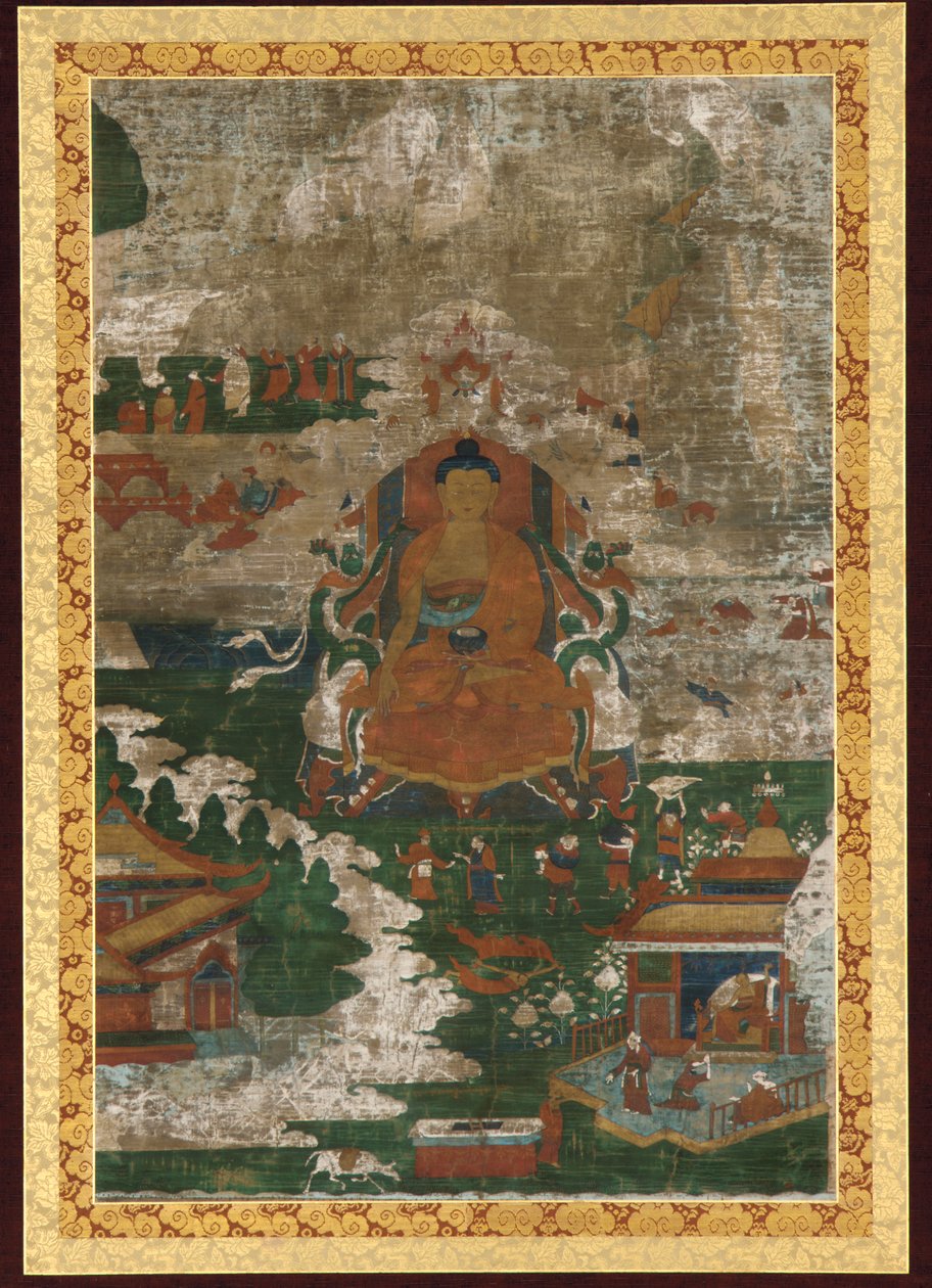 Sakyamuni tronade; och biografiska scener av Unknown artist