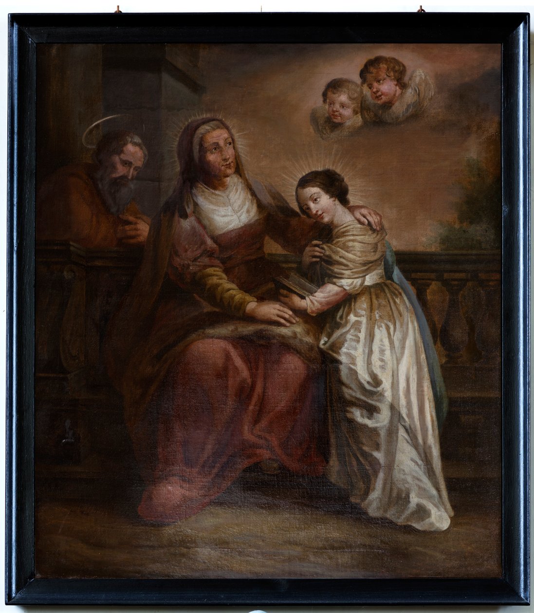 Schilderij, "Maria och hennes föräldrar" av Unknown artist