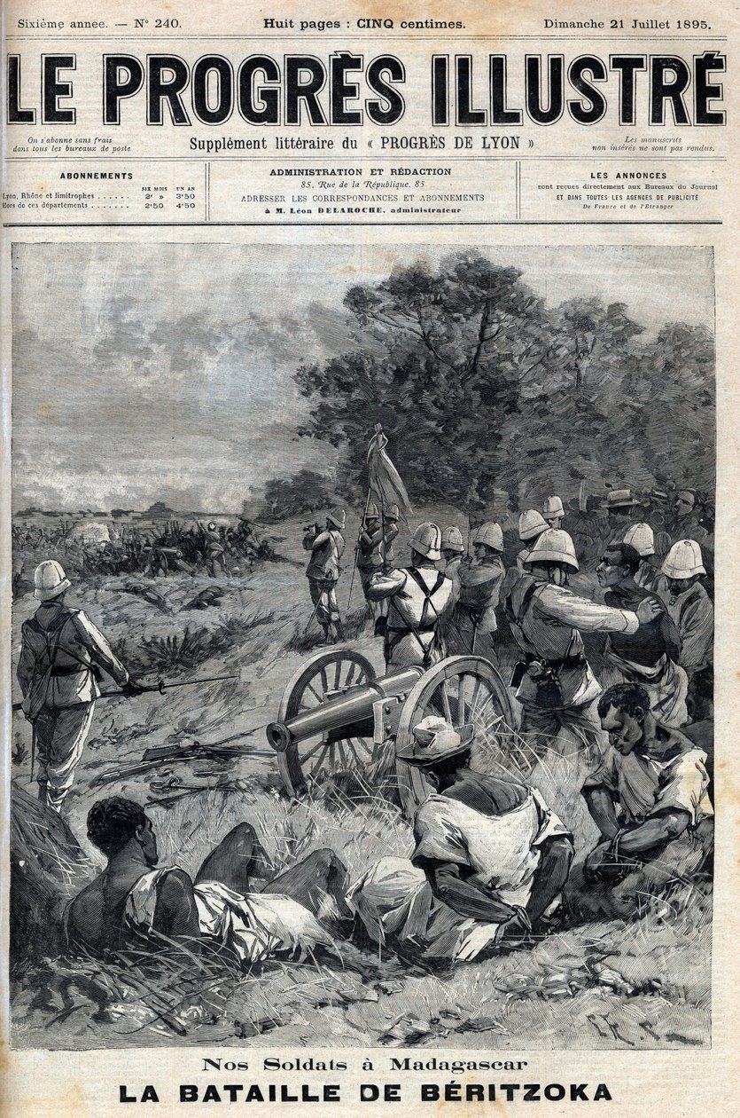 Andra fransk-malagasiska kriget (1895) Beritzoka den 30 juni av Unknown artist