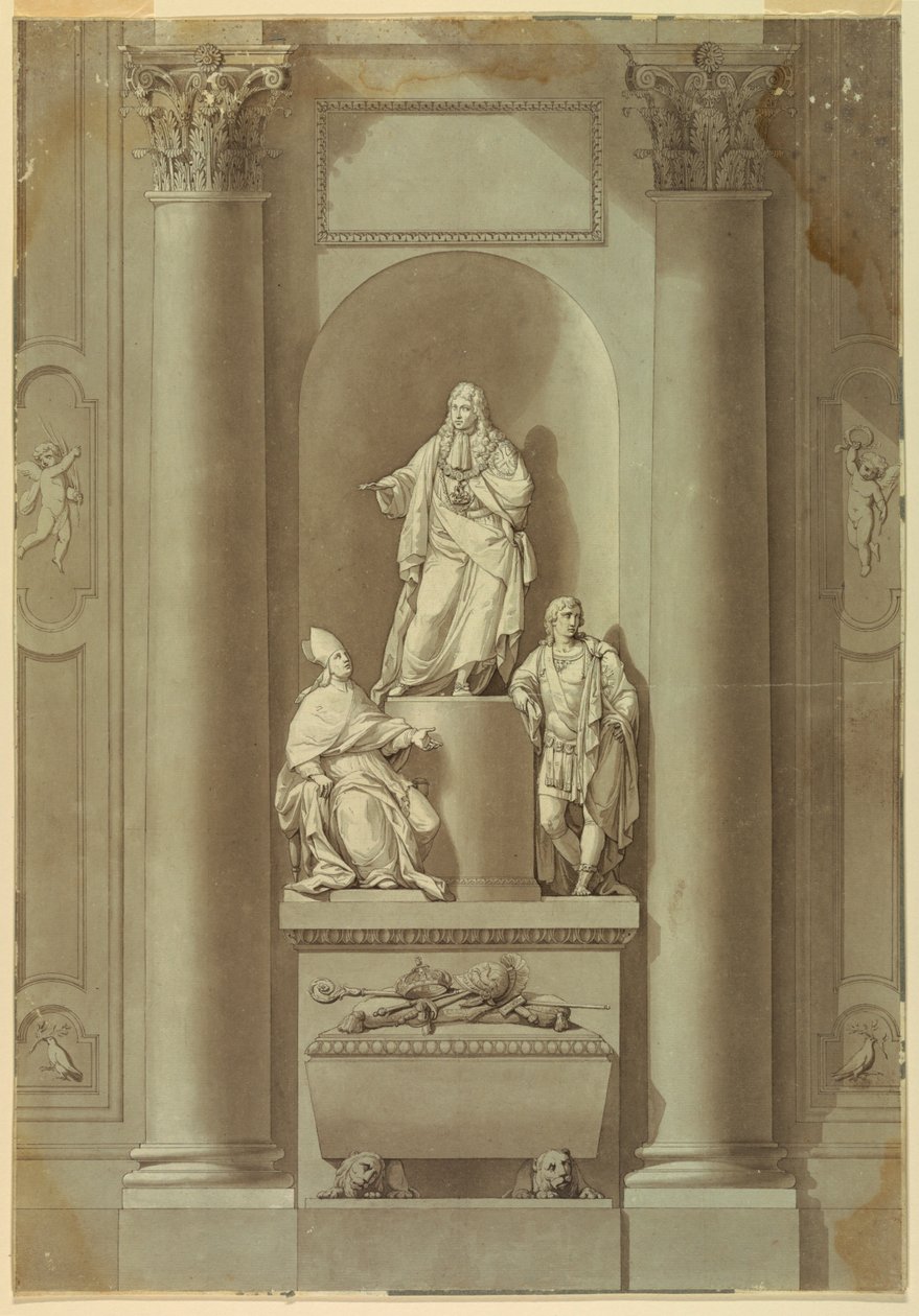 Gravmonumentet för de tre sista Stuarterna av Unknown artist