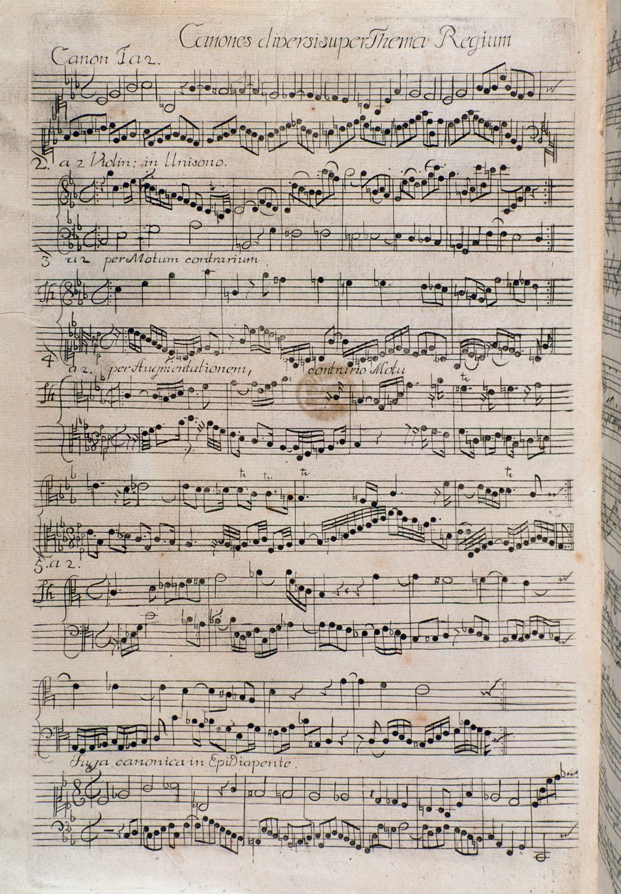 Noter av Johann Sebastian Bach (1700-talet) av Unknown artist