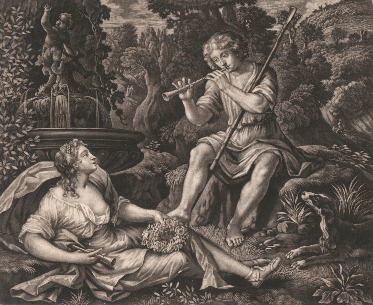 Herde och Herdinna av Unknown artist