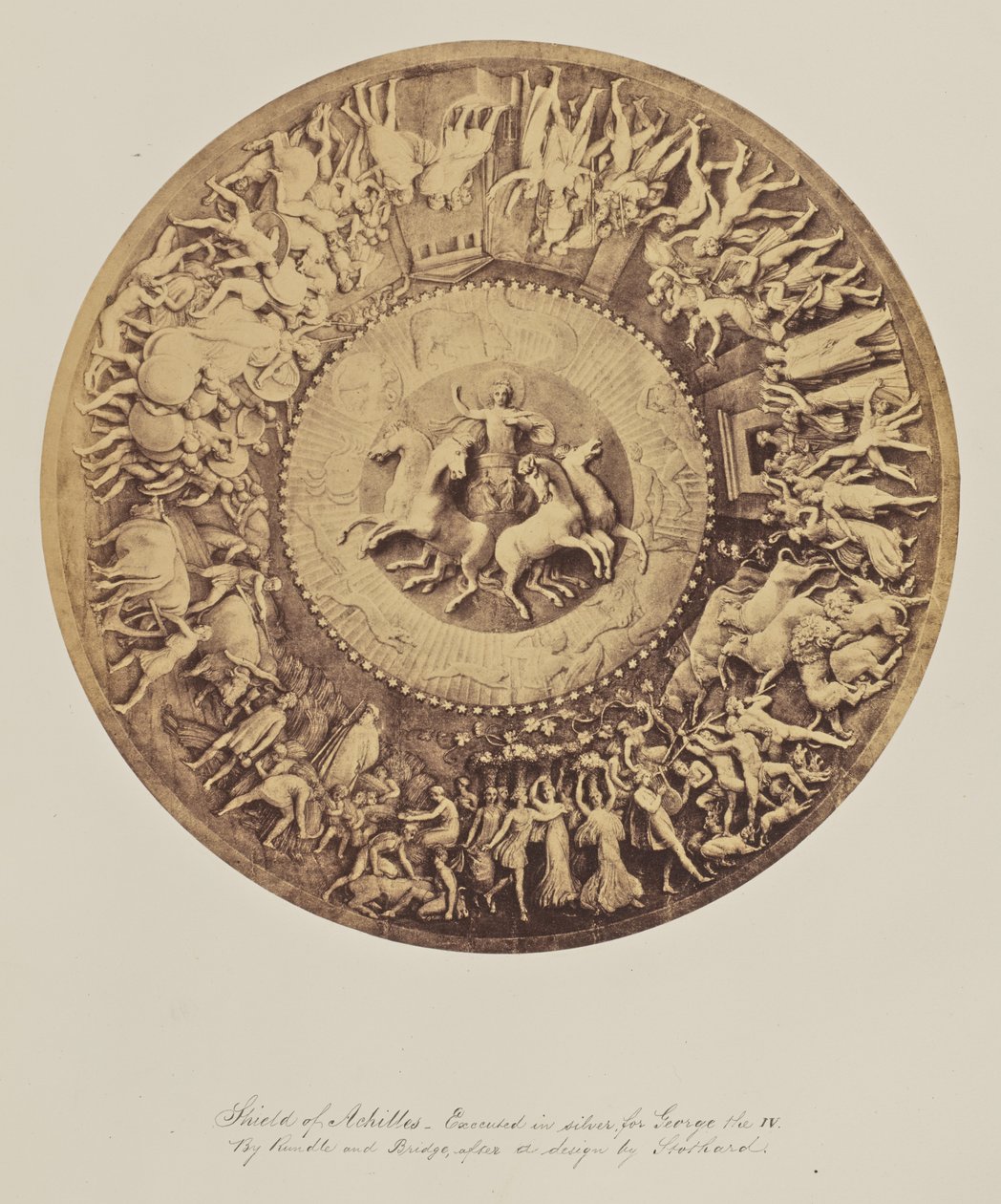 Akilles sköld - Utförd i silver, för George IV. Av Rundle och Bridge, efter en ritning av Stothard. av Unknown artist
