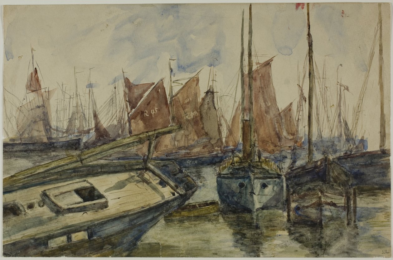 Fartyg i hamn av Unknown artist
