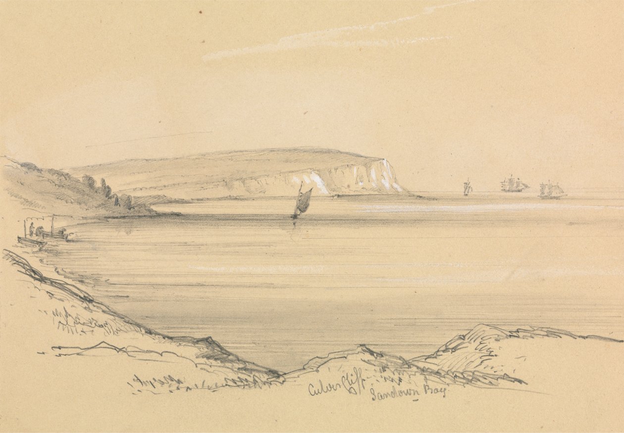 Skeppar i Sandown Bay av Unknown artist