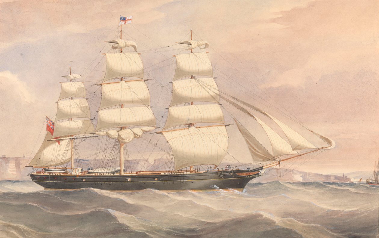 Klippfartyget "Silver Eagle" (1861), ca 1861-64 (akvarell) av Unknown artist