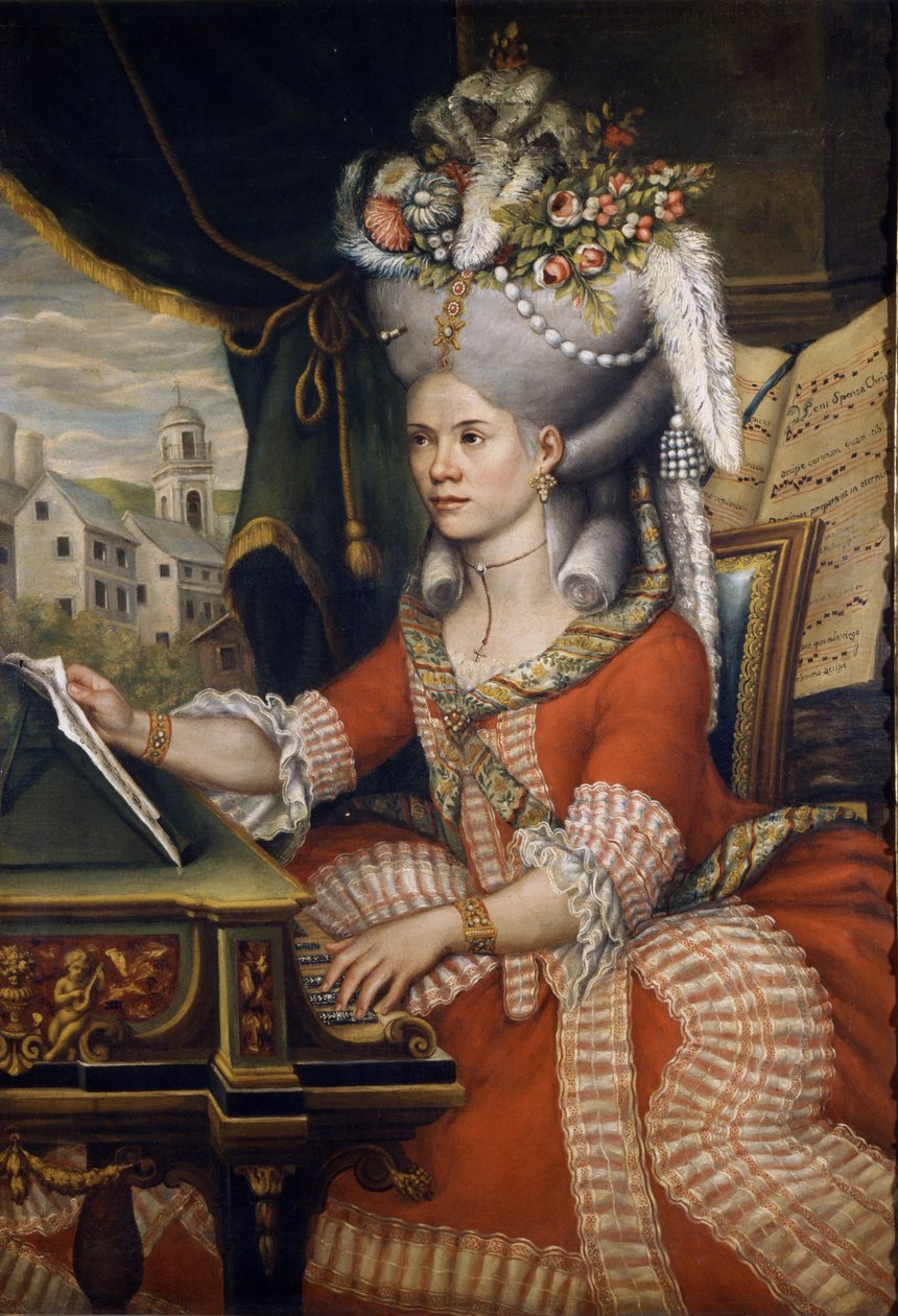 Sångerskan Therese (Teresa) Lanti, älskarinna till Casanova. Anonym. Scala-museet, Milano. av Unknown artist
